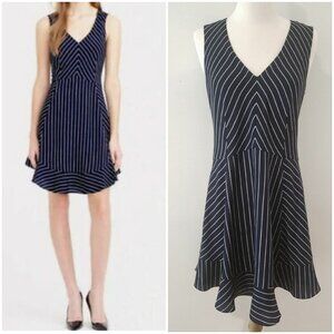 JCrew Navy & White Striped Feminine Dress